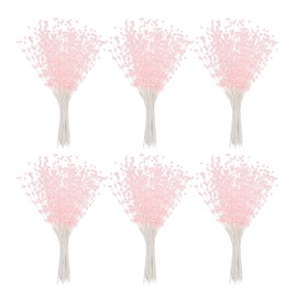 PATIKIL 4mm Perla Cuerda Ramo, 60uds Perla Palo Tallos Ramos Guirnalda Rociar Cuentas para Cuentas Nupcial Boda Fiesta Mesa Decoraciones, Rosa