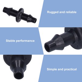 Pack of 100 Micro Drip System Connectors, 4/7 Double Plug Connector for Pipe Extension, Garden Hose Irrigation Connection Kit, Efficient Accessories for Easy