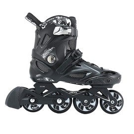 Yehfurs Professional Inline Skates, Outdoor Unisex Fitness Roller Skate for Adult, Men and Women, Boy and Girl(Black, Size 4-12) (Men 6/Women 7)