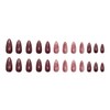 24Pcs French Press on Nails Medium Almond Fake Nails with