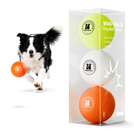 Potaroma Dog Toy Balls – 3 Pack E-TPU Bouncy Pet Fetch Balls Floating Water Pool Toy for Chewers Small & Large Dogs, Indoor & Outdoor 2.8 Inch Diameter