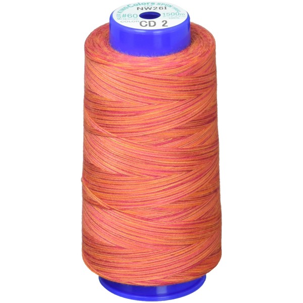 FUJIX FK4826-2 King Colors Spun Sewing Thread #60, 1,500 m