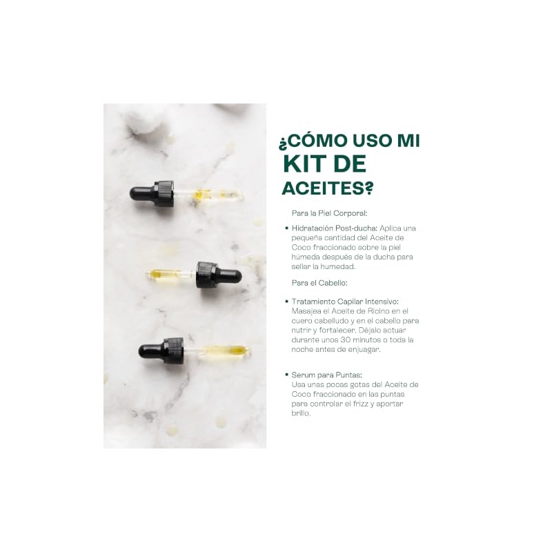 Hebbe - KIT de Aceite de Coco Fraccionado y Aceite