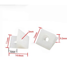 Pack of 20 Back Wall Connectors, Drawer Wedges, Hanging Drawer Bases, Cabinet Back Wall, Plastic Back Wall Holder with Screws - White