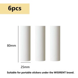 WISIRENT Pack of 6 Lint Roller Refill Pack, Mini Lint Roller Refill Pack, Replacement Rollers Lint Roller for Clothes, Hair, Pet Hair, 30 Sheets/Rolls, Total 180 Sheets