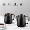 Milk Frothing Pitcher 20oz/600ml, Stainless Steel Espresso Steaming Pitcher Milk