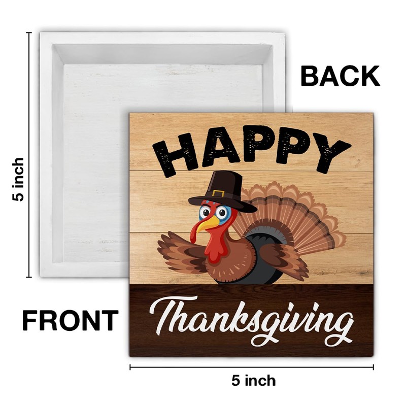 Thanksgiving Decor Happy Thanksgiving Wooden Sign Farmhouse Turkey Decorations for