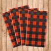 4 Pack Buffalo Plaid Tablecloths - 51x86 Disposable Plastic Red
