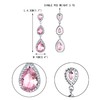 EVER FAITH Women's Cubic Zirconia Wedding Bridal 3 Teardrop Long