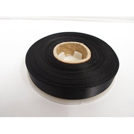 2 metres of 15mm Satin Ribbon Black Double Sided 15 mm 1.5cm