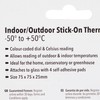 Silverline Indoor/Outdoor Stick-On Thermometer -50° to +50°C (985719)
