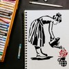 INFUNLY A4 Size Banksy Art Stencil: The Woman Watering The