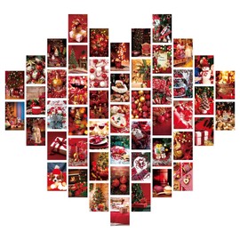 Verve Jelly 50 Piece Christmas Wall Collage Set Aesthetic Picture Wall Collage Set Album Cover Retro Aesthetic Poster Unique Indie Room Decoration Wall Collage Kit for Room Decoration