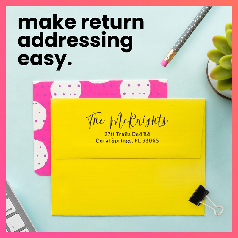 Custom Return Address Stamp – Self Inking Rubber Stamp –