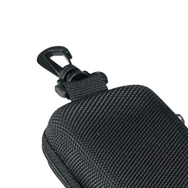 メガネケース ウレタン セミ ハードケース スクエア (ファスナー式 フック付き) ブラック