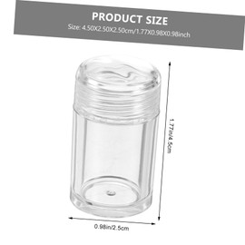NOLITOY Plastic Loose Powder Bottle 6 Open-Hole Empty Containers for Protein Powder Makeup Lid Open Holes