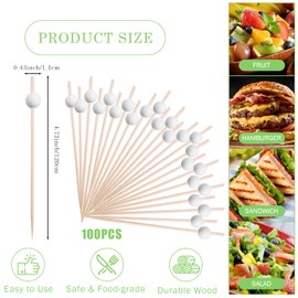 MEMOVAN 4.7 Inch Golf Cocktail Picks 100PCS Golf Theme Toothpicks Golf Skewers Sandwich Fruit Toothpicks for Appetizers Golf Catered Events Buffet Party Supplies