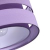 Contemporary Quality Lilac Linen Fabric Triple Tier Ceiling Pendant Light