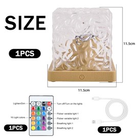 RIRIDAMAI Ocean Lamp,Wasserwellen Lampe 16 Farbe mit USB,Polarlicht Lampe Aufladbar,Wasser Lampe,Wellen Lampe Ozean,Nachtlicht Tischlampe Sternenhimmel Projektor für Kinder Erwachsene Zimmer Deko