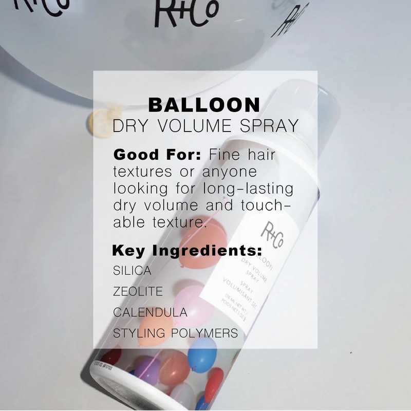 R+Co Balloon Dry Volume Hair Spray | Adds Instant Volume