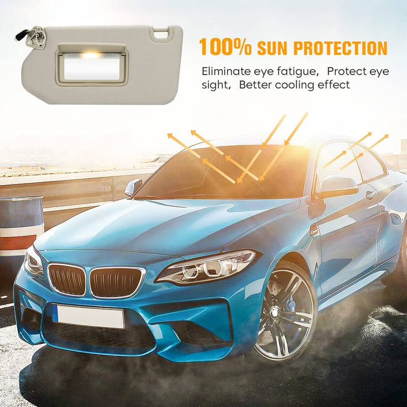 Left Driver side Sun Visor for 2013-2018 Nissan Pathfinder and