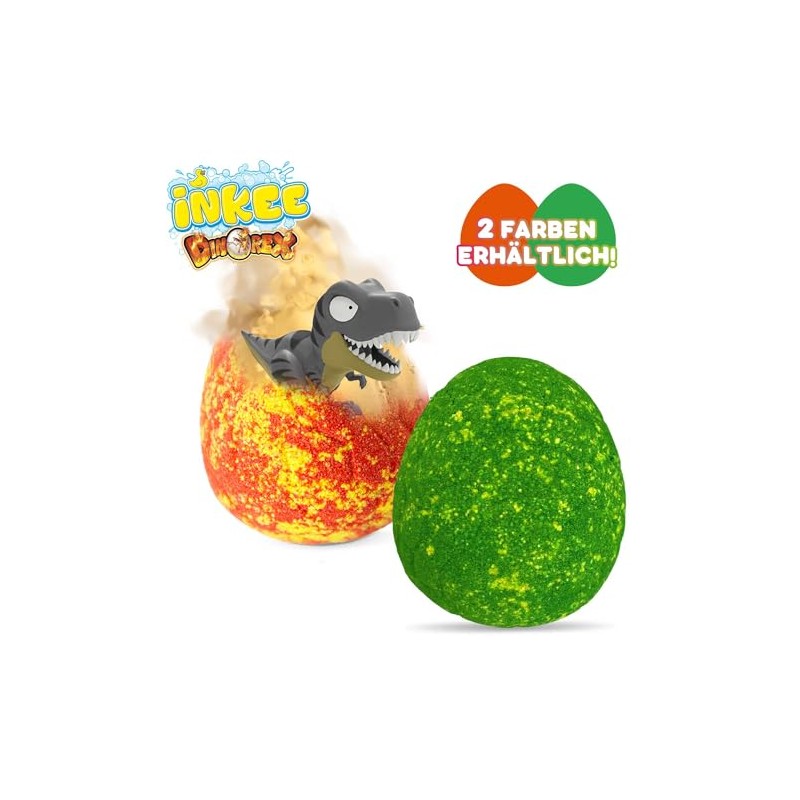 INKEE SURPRISE DINO | Badekugeln Kinder mit Überraschung , Ei-Form