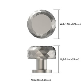 Asidrama 10 Pack Brushed Satin Nickel Kitchen Cabinet Knob Dresser Knobs Drawer Knobs Cabinet Hardware Zinc Knob for Dresser Drawers