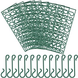 Pangda Christmas Tree Hooks Green Ornament Hooks Mini Hangers for Christmas Tree, Christmas Wreath, Christmas Vine (100)