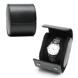 HNCY Watch Box 1 Watch, Luxury Watch Roll 1 Watch PU Leather, Vintage Men's Watch Roll, Portable Watch Box, Watch Case Storage Box, 1 Slots, Watch Box for Birthdays, Travel, Anniversaries Gift