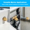4 Pack 1/2" NPT Boat Drain Plugs Solid Brass Boat