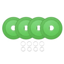 sourcing map 4 Pack Glass Cutting Disc 4 Inch for rotary tool Diamond Cutting Discs Ultra-Thin Saw Blade Wheel with 7/8" Arbor for Cutting Grinding Jade Crystal Tile Ceramic