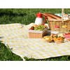 100% Cotton Fabric Gingham Table Cloth 140x160 Rectangular Natural Buffalo