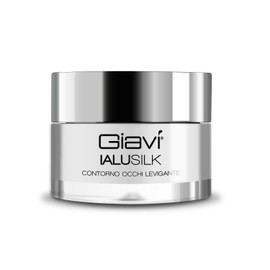 Giavì Ialusilk Smoothing Anti-Wrinkle Eye Contour for Bags and Dark Circles with Hyaluronic Acid, Jojoba Oil - Vitamin E - Made in Italy Anti-Wrinkle Treatment for Women 15ml