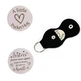 Big Sister Gift Keychain from Sisters Birthday Christmas Gifts for Big Middle Lil Sis Long Distance Relationship Gifts for Sister Gifts for Women Girls Pocket Hug Token Keychains
