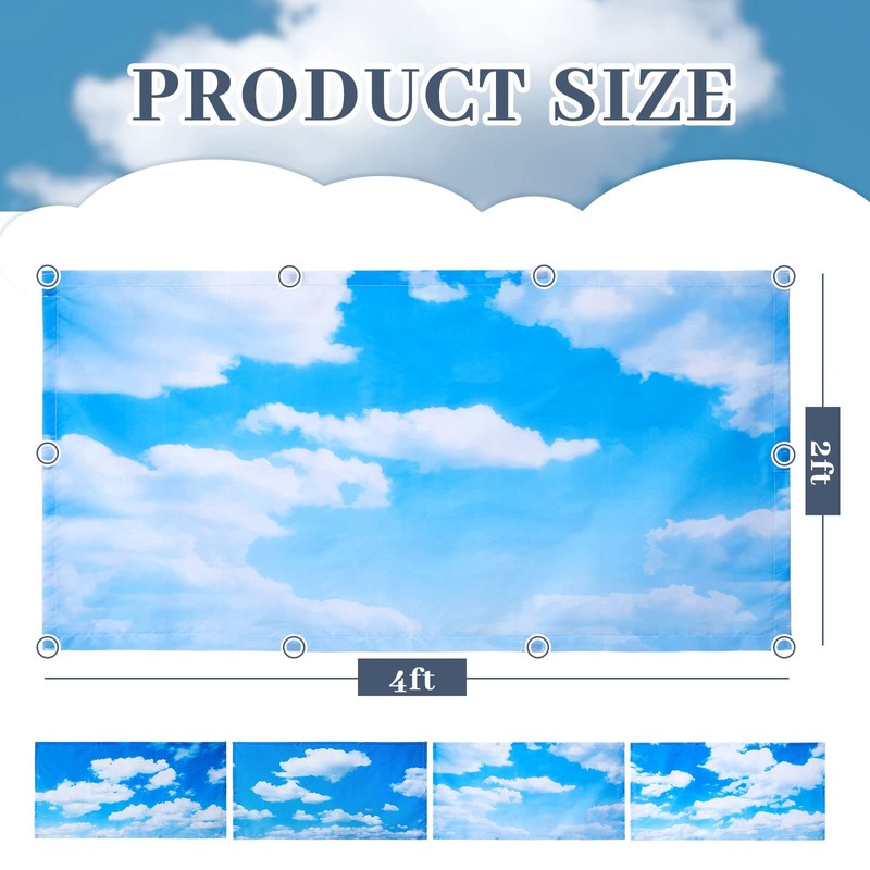 ROCEEI 8 Pcs 4 x 2 Feet Fluorescent Light Covers