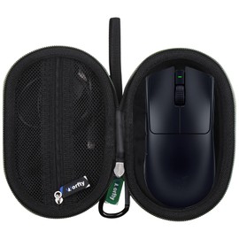 Mouse Case for Razer Viper V3 HyperSpeed/Viper V3 Pro/Razer Viper V2 Pro/DeathAdder V2 & V2 Pro/DeathAdder Essential Gaming Mouse - Hard Protective Travel Carrying Storage Bag (Black)