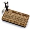 Lieblingsmensch Wooden Key Tag - Heart Calendar