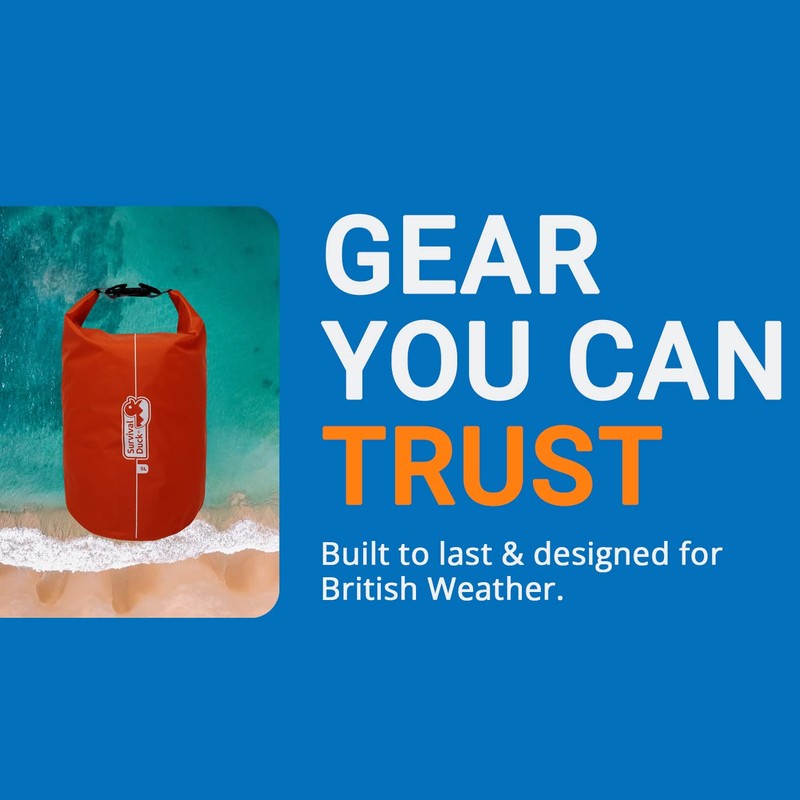 Survival Duck 5 Litre Waterproof Dry Bag Red| Medium Size