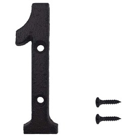 INCREWAY Cast Iron Numbers 3" Black Retro Metal Numbers for Cafe Bar Restaurant (1)