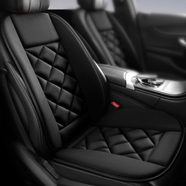 Chezope Car Seat Cushion with Back Support Pillow, Car Seat Cushion for Long Driving, Breathable Car Seat Protector, 1.2'' Thick Memory Foam Design for Pain Relief, Seat Pad for Car SUV Truck (Black)