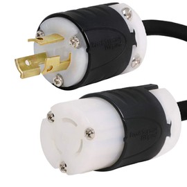 NEMA L6-15 Extension Power Cord - 15 Foot, 15A/250V, 14/3 SJOOW - UL Listed - Iron Box # IBX-3803-15