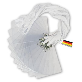 Twist4® Cotton Lanyards with ID Card Holder DIN A6 (White, Pack of 10)