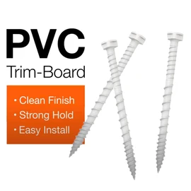 Simpson Strong-Tie TSV214R70WH01 PVC Trim-Board Screw — 8 x 2-1/4 in. T-20 6-Lobe, Exterior-Grade Coating, White (70-Qty)