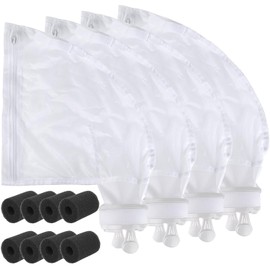 4+8Pack Nylon Mesh Pool Cleaner Bags,All Purpose Filter Bag K13 K16 with Zipper Replacement for Polaris 280 and 480 Pool Cleaner
