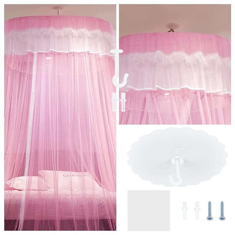 GORGECRAFT 2 Sets Mosquito Net Ceiling Hook Canopy Hooks Dome