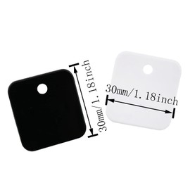 HSCGIN 10pcs Binder Clips 30x30mm Black/White Square Mini Clips for Home Food Packaging, Fixing Loose Leaf Paper