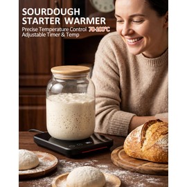Sourdough Starter Warmer, Precise 1°F Control, 12H Timer, for Home Baking