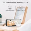 Bedside Desktop Bluetooth Mirror Surface LED Alarm Clock Speaker FM