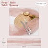 JALANCY Pearl Table Runner 29 x 120 Inch Tulle Fabric
