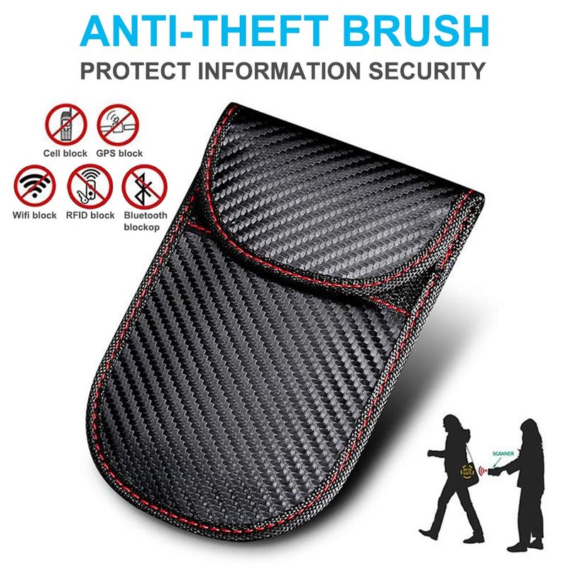 2 Car Key Signal Blocker Pouches，Premium Faraday Cage Car Key